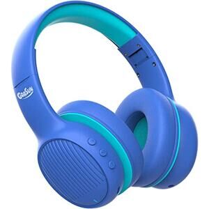 Bluetooth Kids Wireless Headphones Microphone 85/94dB Volume Limited Blue NEW